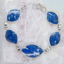 Cargar imagen en el visor de la galería, PULSERA REVERSIBLE DE PLATA CON LAPISLÁZULI Y CRISOPRASA