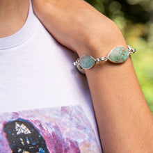 Cargar imagen en el visor de la galería, PULSERA REVERSIBLE DE PLATA CON LAPISLÁZULI Y CRISOPRASA