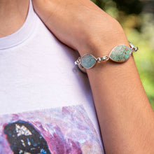 Cargar imagen en el visor de la galería, PULSERA REVERSIBLE DE PLATA CON LAPISLÁZULI Y CRISOPRASA