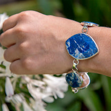 Cargar imagen en el visor de la galería, PULSERA REVERSIBLE DE PLATA LAPISLÁZULI Y ONIX