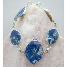 Cargar imagen en el visor de la galería, PULSERA REVERSIBLE DE PLATA LAPISLÁZULI Y ONIX