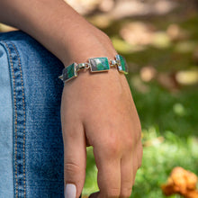 Cargar imagen en el visor de la galería, PULSERA REVERSIBLE DE PLATA LAPISLÁZULI Y MALAQUITA