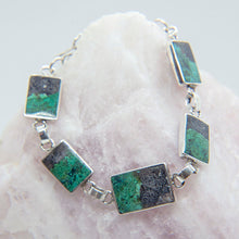 Cargar imagen en el visor de la galería, PULSERA REVERSIBLE DE PLATA LAPISLÁZULI Y MALAQUITA