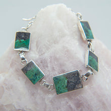 Cargar imagen en el visor de la galería, PULSERA REVERSIBLE DE PLATA LAPISLÁZULI Y MALAQUITA