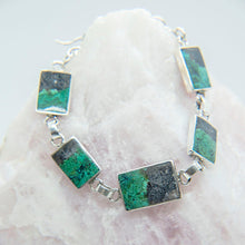 Cargar imagen en el visor de la galería, PULSERA REVERSIBLE DE PLATA LAPISLÁZULI Y MALAQUITA