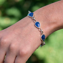 Cargar imagen en el visor de la galería, PULSERA REVERSIBLE DE PLATA LAPISLÁZULI Y CRISOCOLA