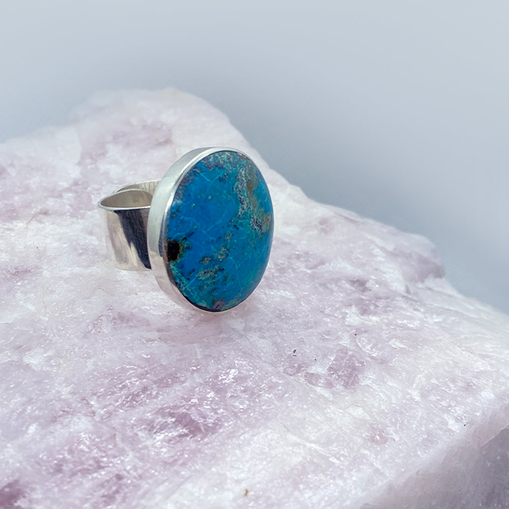 ANILLO DE PLATA Y CRISOCOLA