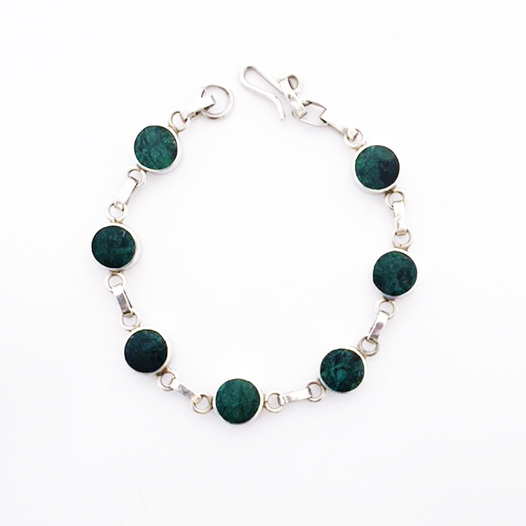 PULSERA REVERSIBLE MALAQUITA Y LAPISLÁZULI